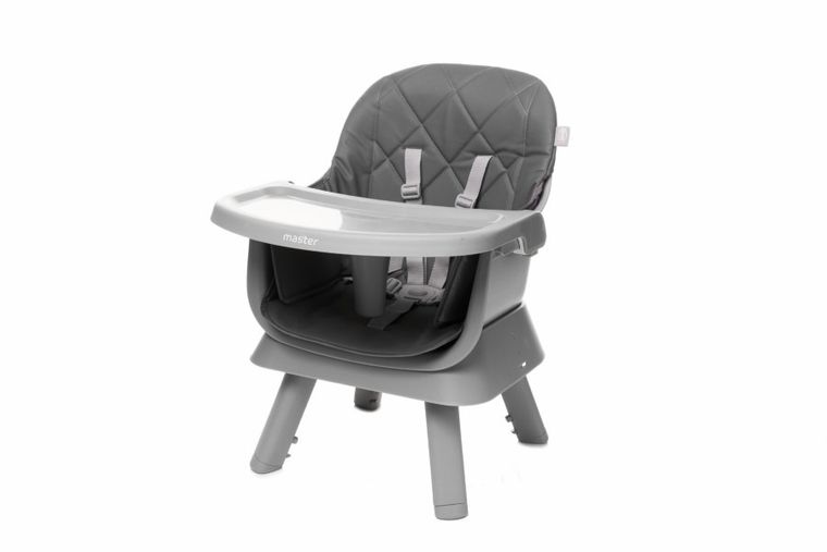 4Baby, Master XXIII, krzesełko do karmienia, 2w1, Grey