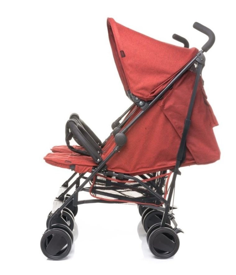 4baby, Twins, wózek bliżniaczy, szary