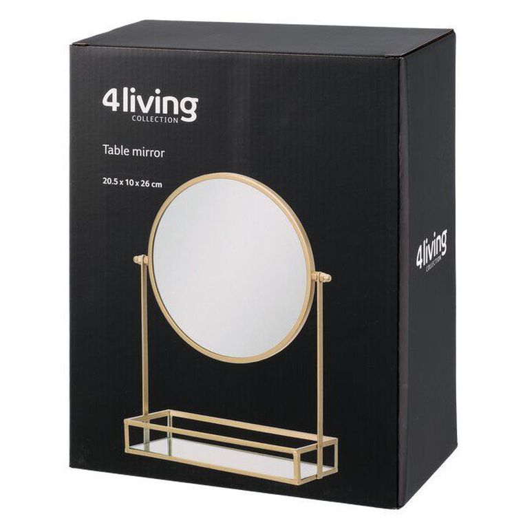 4living, lusterko kosmetyczne z tacką, Gemmy, Ø 20 cm