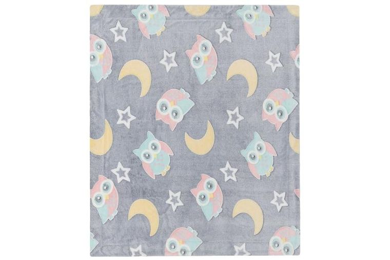 4living, narzuta dla dzieci, świecąca w ciemności Glow, 125-150 cm