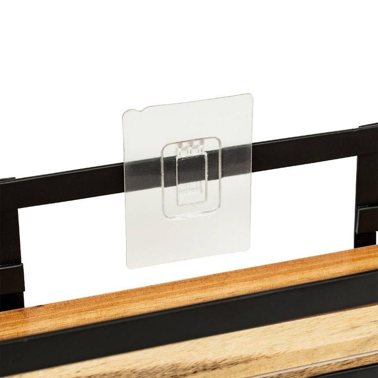 5five Simply Smart, Blackacia, półka pod prysznic, bez wiercenia, 25,5-15,5-30 cm