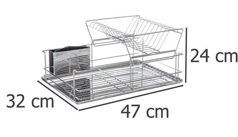 5five Simply Smart, dwupoziomowa suszarka do naczyń, stal nierdzewna