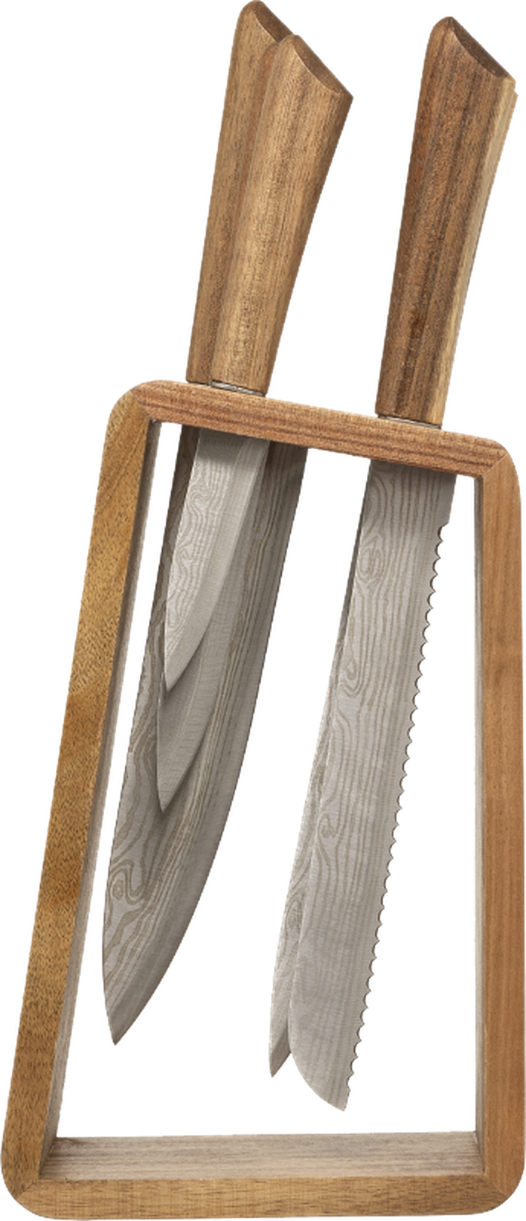 5five Simply Smart, Harmony, zestaw noży z drewnianym stojakiem, 6 elementów
