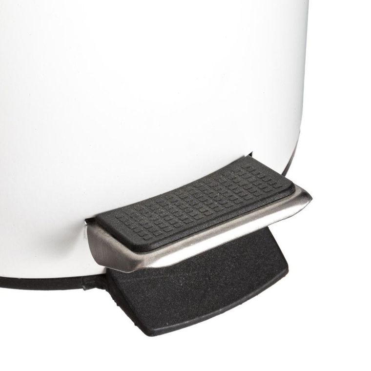 5five Simply Smart, kosz łazienkowy na śmieci z bambusową pokrywą, biały, 3 l