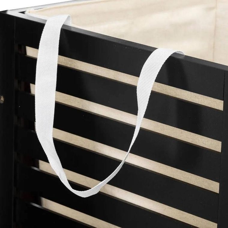 5five Simply Smart, kosz na bieliznę Sicela bambusowy, 40-40-58 cm