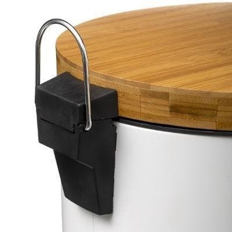 5five Simply Smart, kosz na śmieci, Natureo, 30 L, metalowy, biały