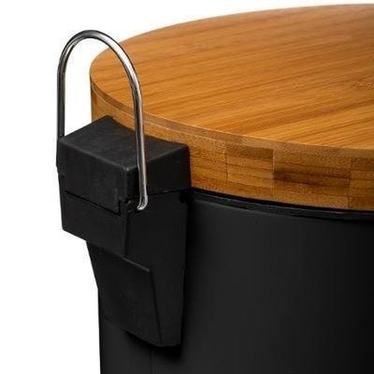 5five Simply Smart, kosz na śmieci, Natureo, 30 L, metalowy, czarny