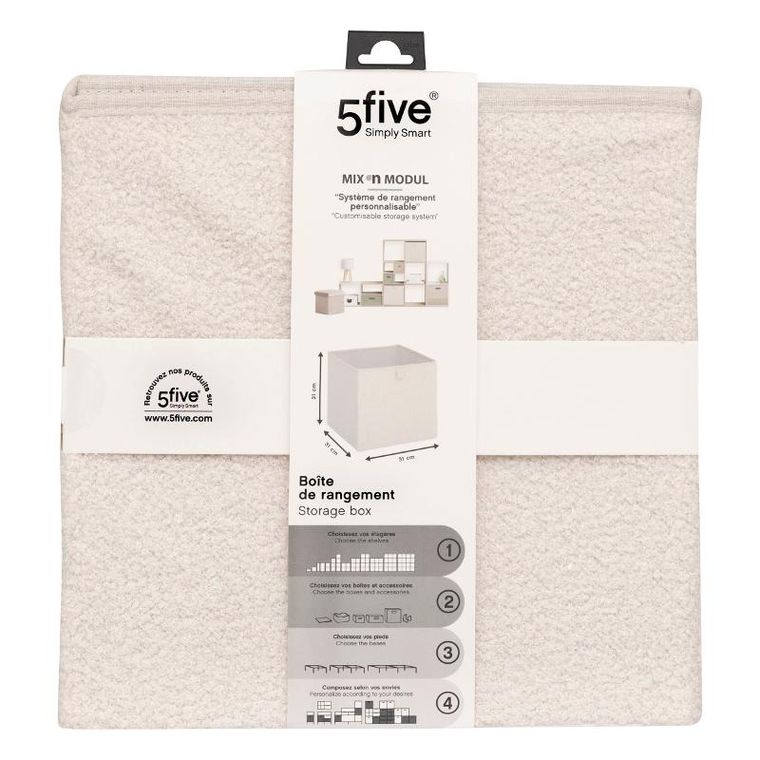 5five Simply Smart, Mix n'Modul, pojemnik tekstylny, 31-31-31 cm