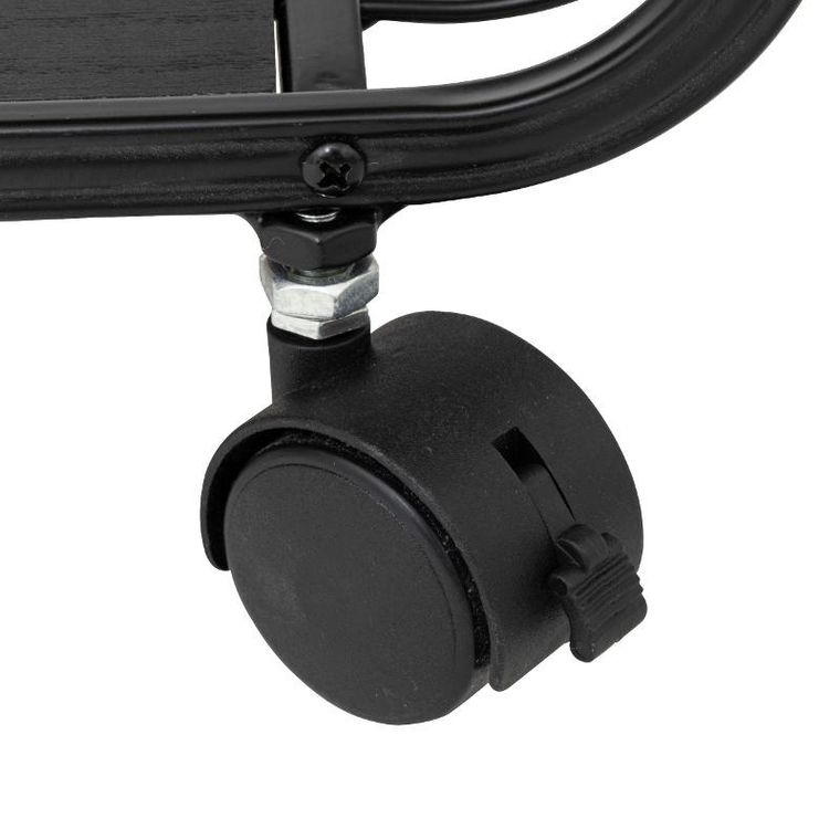 5five simply smart, Noir, półka mobilna, 3-poziomowa, metalowa, 43,3-28-74 cm