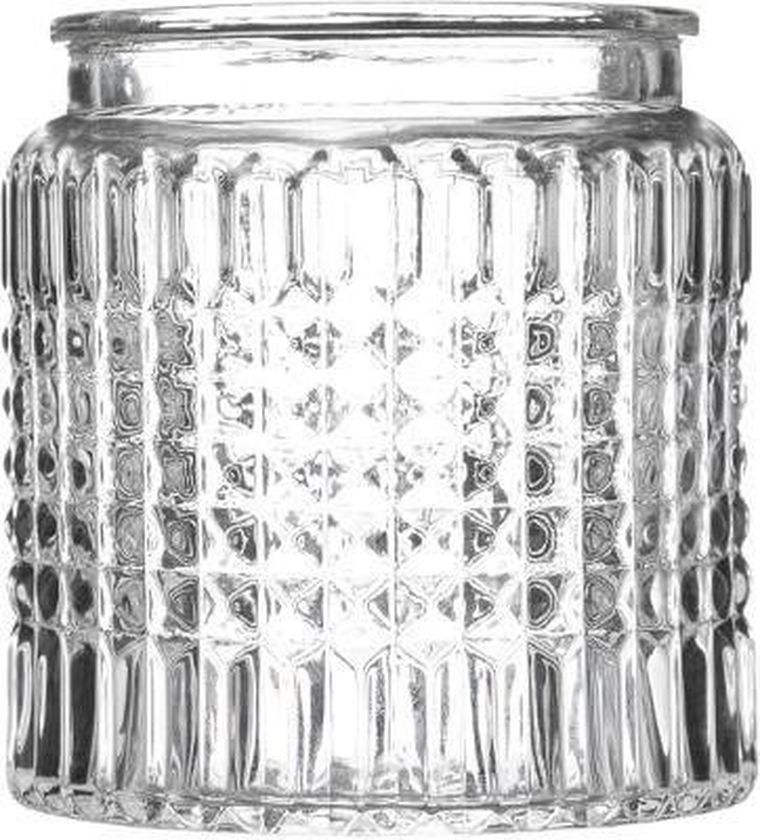 5five Simply Smart, ozdobny słoik na płatki kosmetyczne, z pokrywką, ø 10,8 cm, szkło