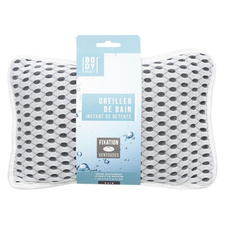 5five Simply Smart, poduszka do wanny, na przyssawki, 26-17 cm, motyw kropek