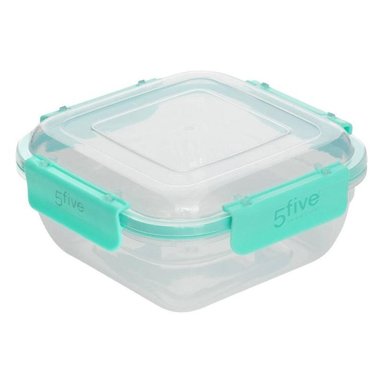 5five Simply Smart, pojemniki na żywność zamykane na klik klic, kwadratowe, 4 szt.