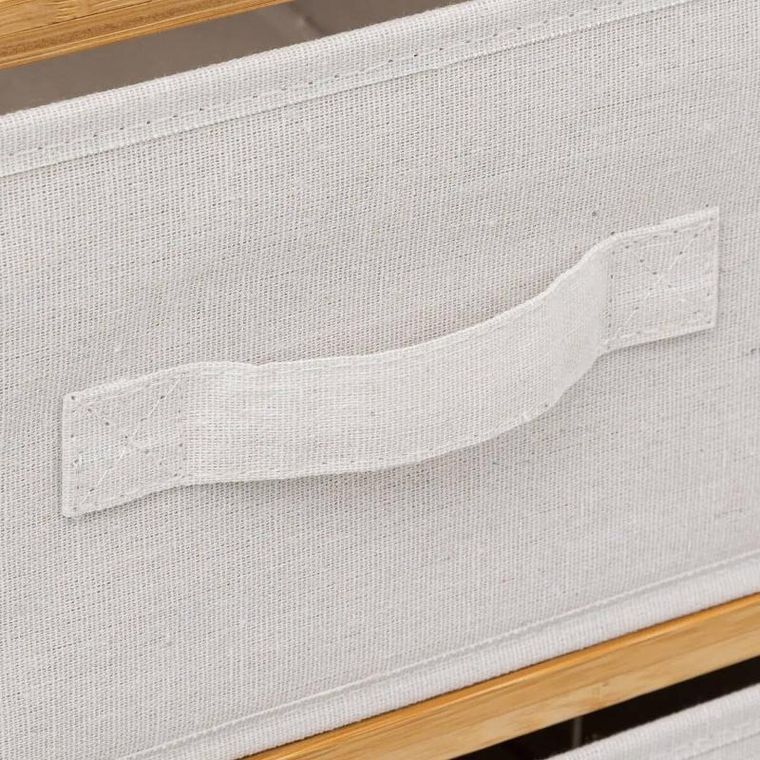 5five Simply Smart, półka bambusowa, Tidy, z 6 materiałowymi koszami, wys. 78.5 cm