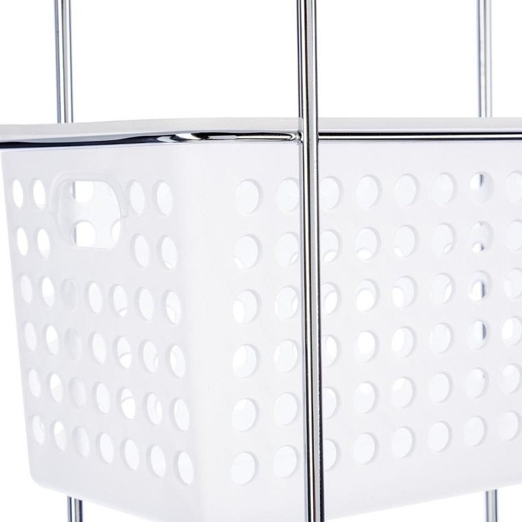 5five Simply Smart, regał łazienkowy, półki na przybory - 3 poziomy, biało-transparentny