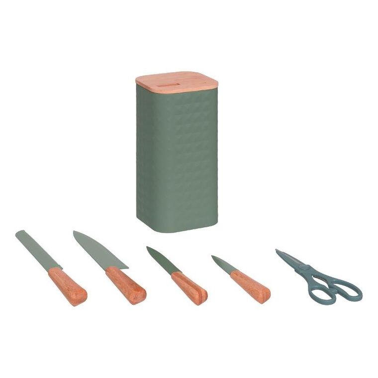 5five Simply Smart, Sensia, blok na 4 noże i nożyczki, 6 elementów