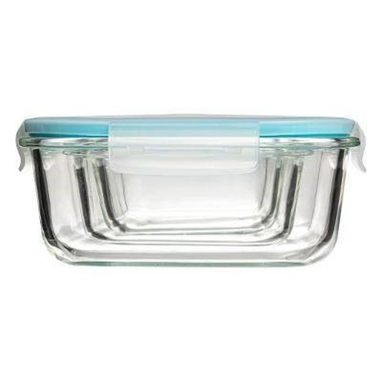 5five Simply Smart, szklane pojemniki na żywność z pokrywką na klipsy, 3 szt.