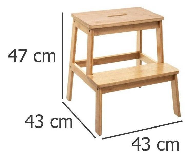 5five Simply Smart, taboret 2-stopniowy, bambusowy