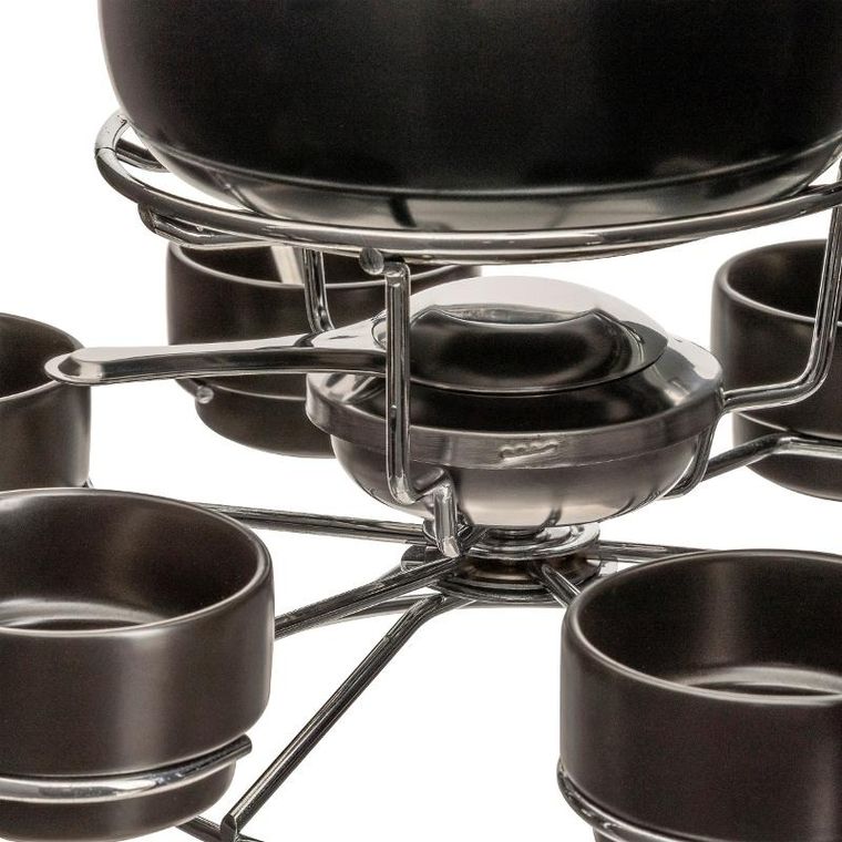 5five simply smart, zestaw do fondue obrotowy na 6 osób, ceramiczny