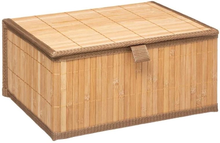 5five Simply Smart, zestaw koszyków z pokrywką, bambus, 3 szt.