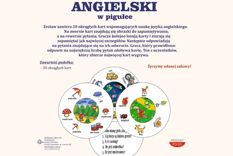 Abino, Angielski w pigułce, gra edukacyjna