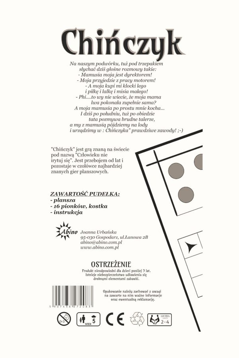 Abino, Chińczyk mały, gra familijna