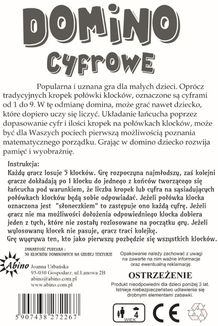 Abino, Domino cyfrowe, gra logiczna