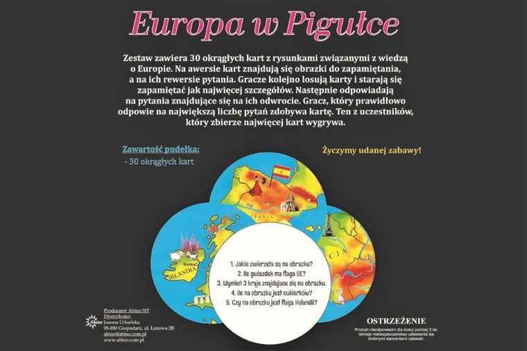 Abino, Europa w pigułce, gra edukacyjna
