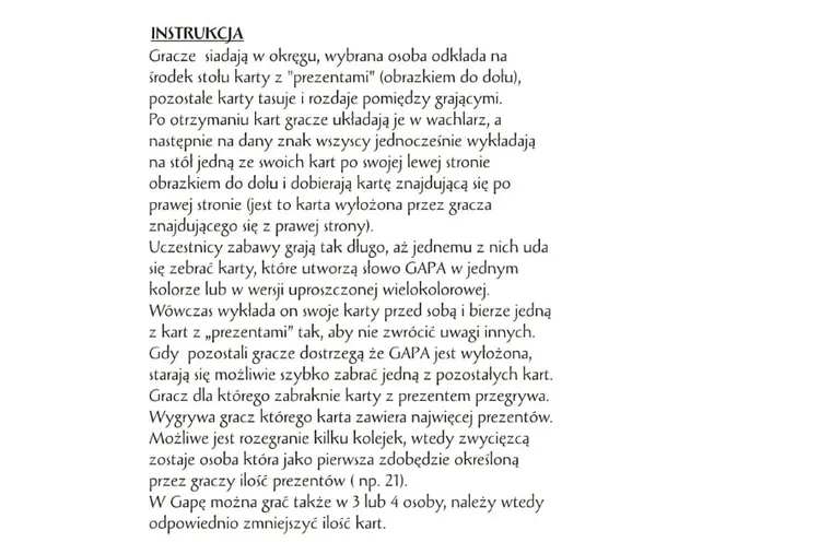 Abino, Gapa, gra karciana