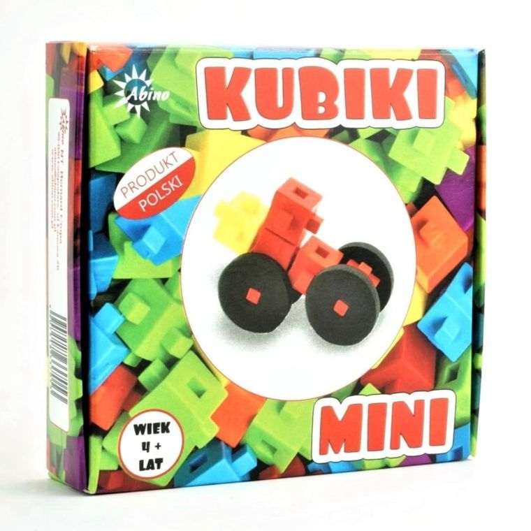 Abino, Kubiki mini, Autko, klocki, 11 elementów