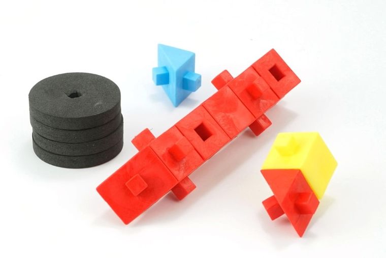 Abino, Kubiki na start, klocki, 70 elementów