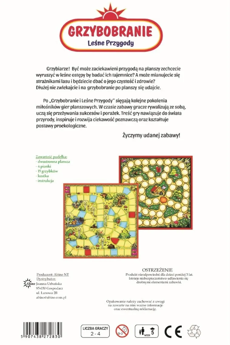 Abino, Leśne przygody, grzybobranie, gra familijna