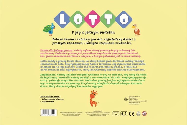 Abino, Lotto, gra familijna, 3w1