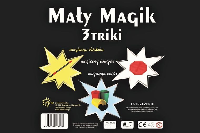 Abino, Mały magik, zestaw do nauki sztuczek, 3 triki