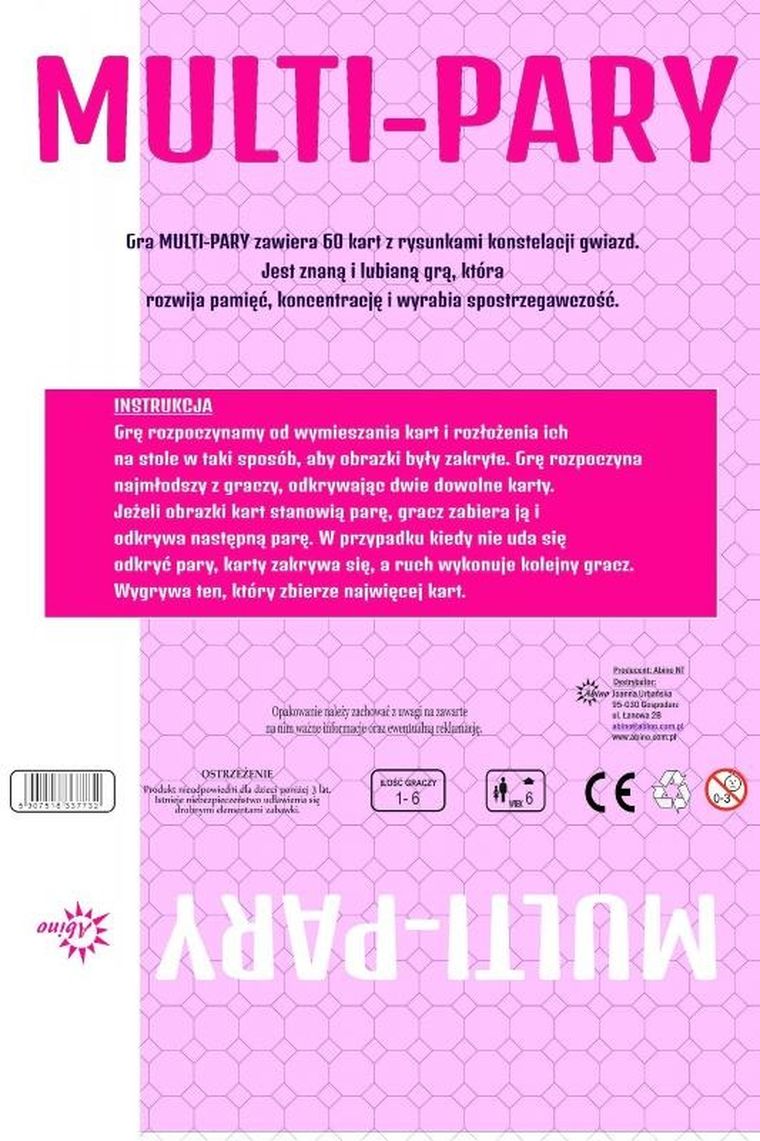 Abino, Memo Multi-pary, Konstelac Gwiazd, gra pamięciowa