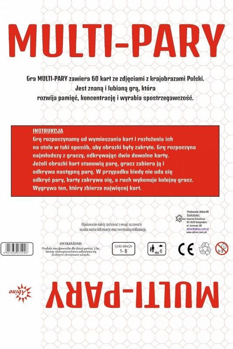 Abino, Multi-pary, Polska, memo, gra pamięciowa