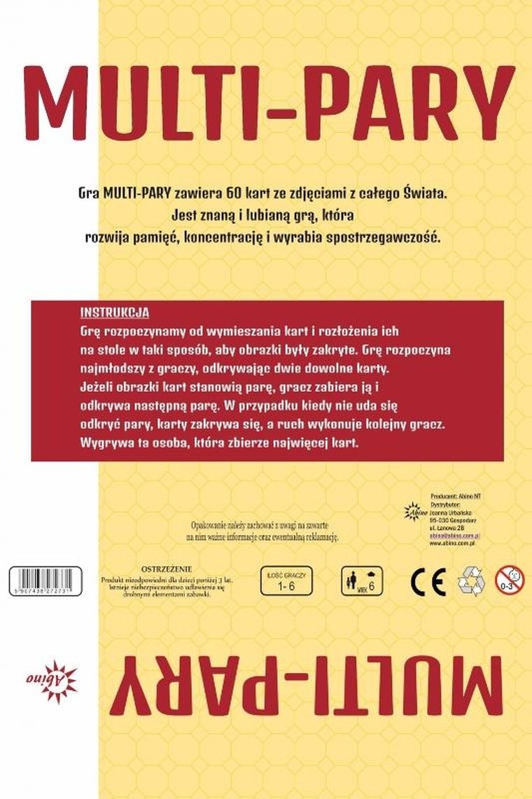 Abino, Multi-pary, Świat, memo, gra pamięciowa