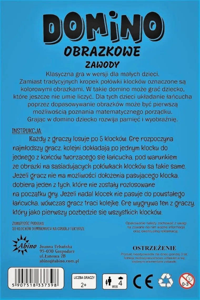 Abino, Obrazkowe zawody, domino
