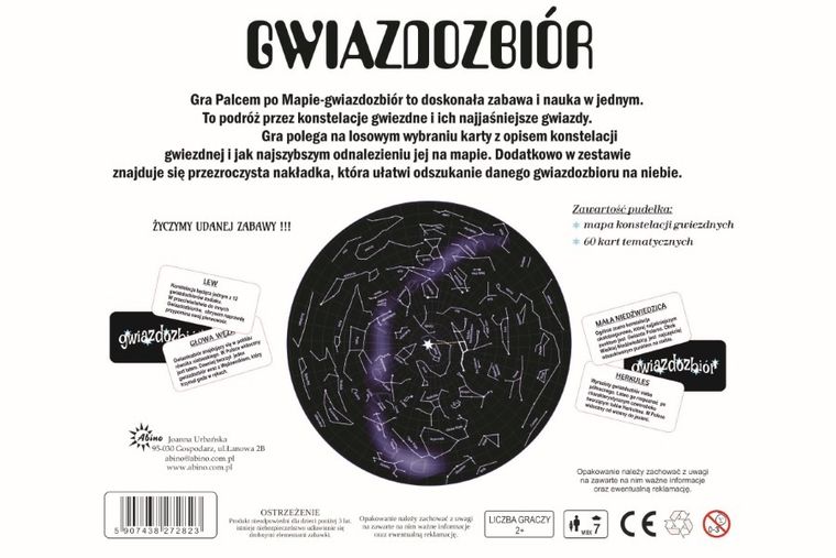 Abino, Palcem po mapie, Gwiazdozbiór, gra edukacyjna