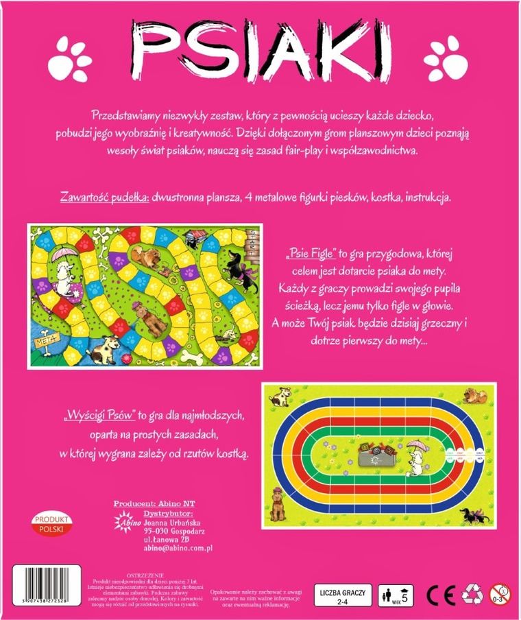 Abino, Psiaki, 2w1, gra familijna