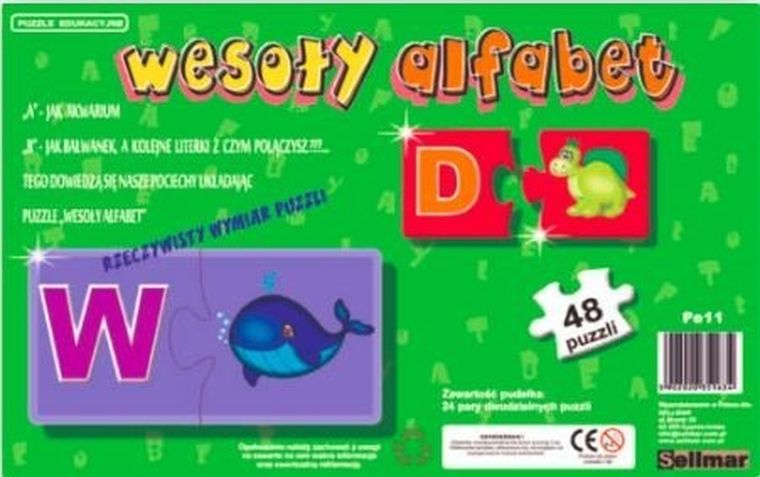 Abino, Wesoły Alfabet, puzzle, 24 elementy