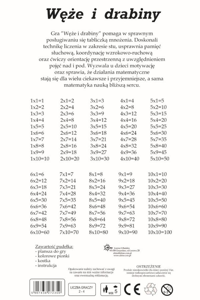 Abino, Węże i drabiny, gra familijna