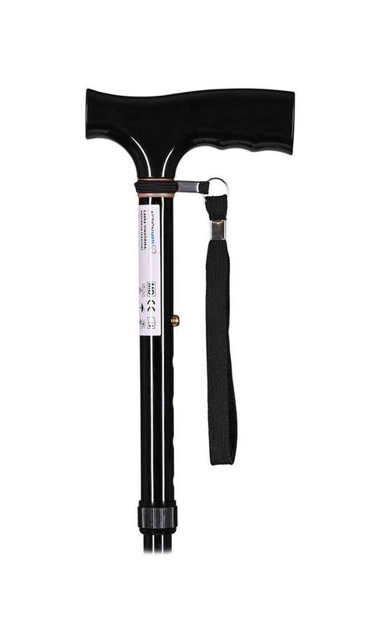 Actionmed, laska inwalidzka, składana, czarna