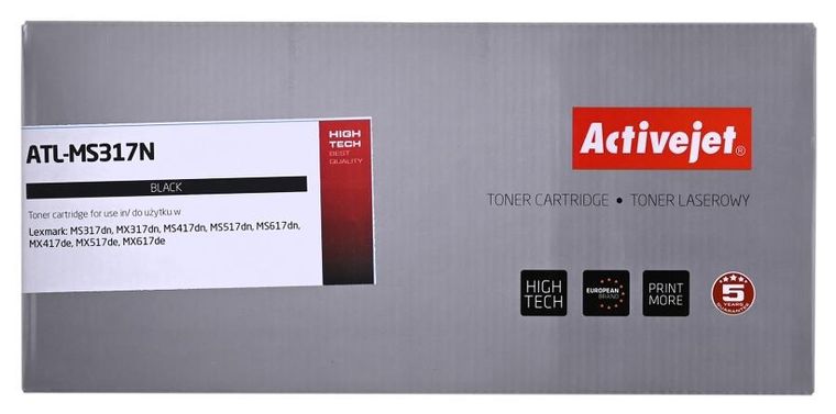 Activejet, ATL-MS317N toner, zamiennik do Lexmark 51B2000, Supreme, 2500 stron, czarny