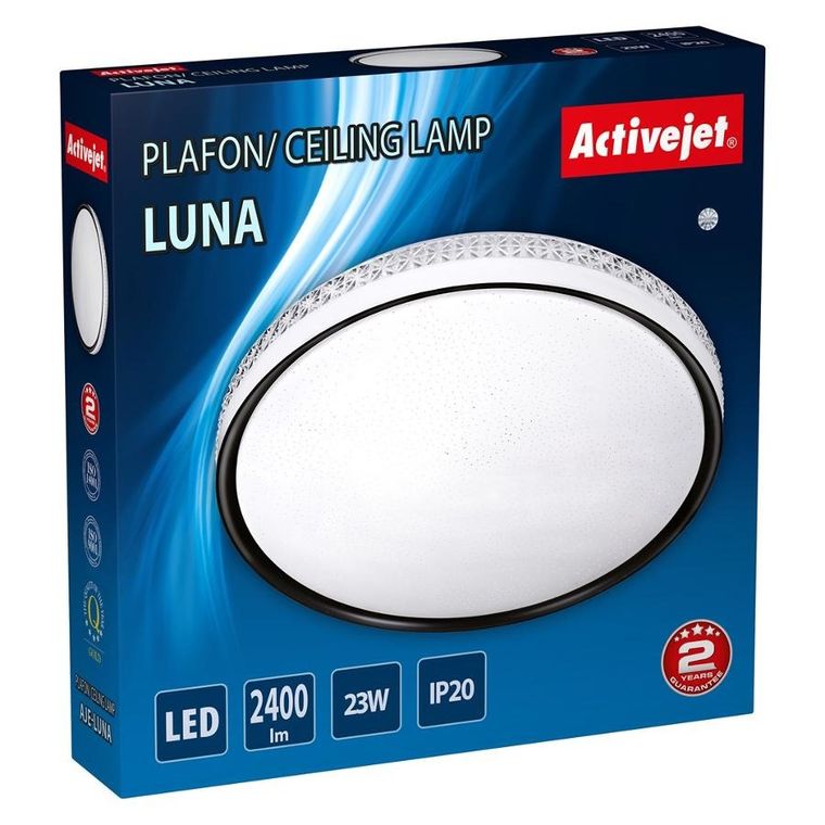 Activejet, Luna, nowoczesny plafon sufitowy LED, 23W