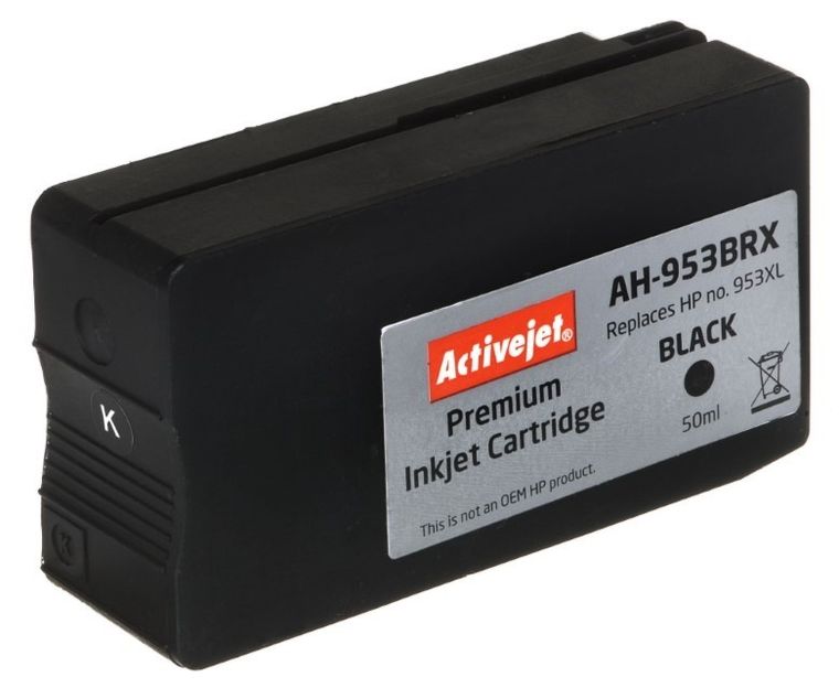 Activejet, tusz do drukarki, zamiennik HP 953XL L0S70AE, Premium, 50 ml, czarny, AH-953BRX
