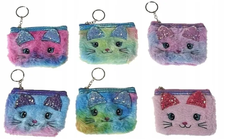 Adar, portfel pluszowy, kotek, 1 szt.