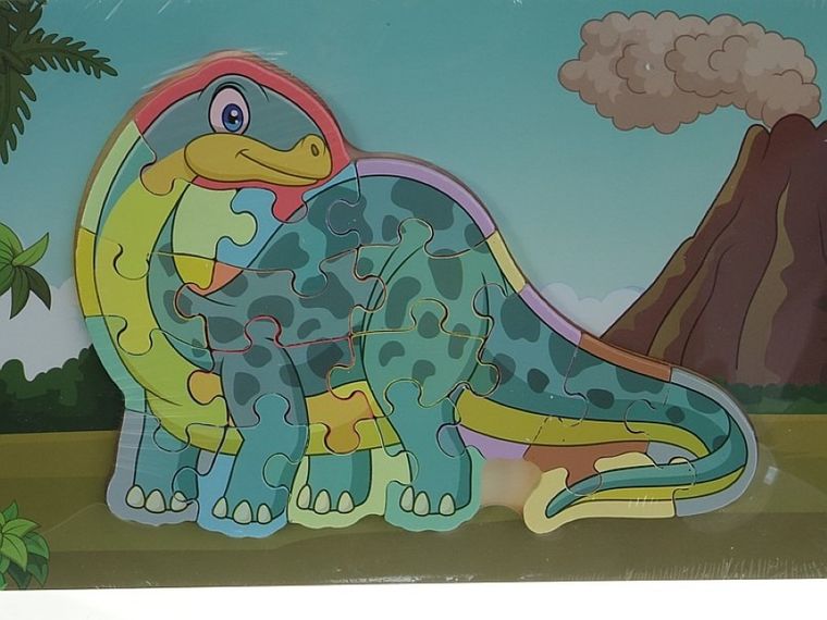 Adar, układanka, puzzle drewniane, dinozaury