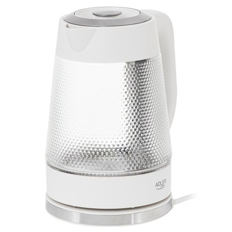 Adler, czajnik elektryczny, szklany, LED, 1,8l