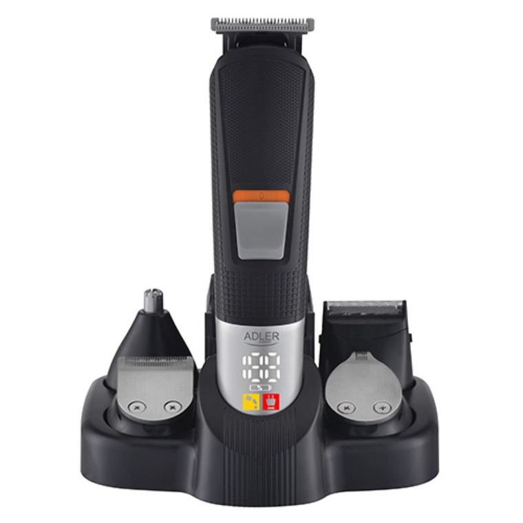Adler, zestaw do pielęgnacji 5w1 z wyświetlaczem LED i podstawką ładującą