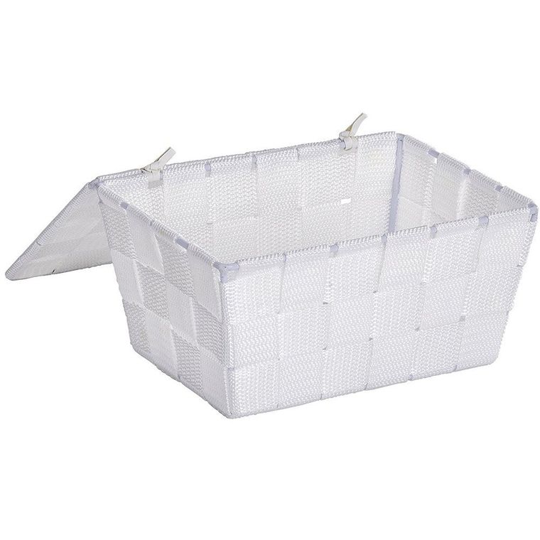 Adria, koszyk z pokrywką do przechowywania, white